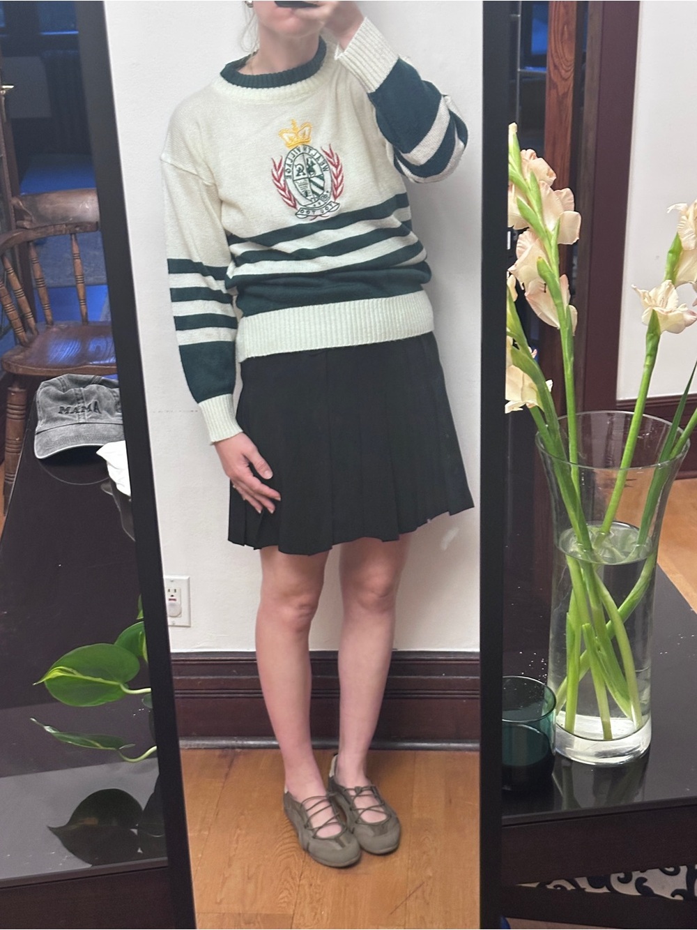 Vintage embroidered knit sweater